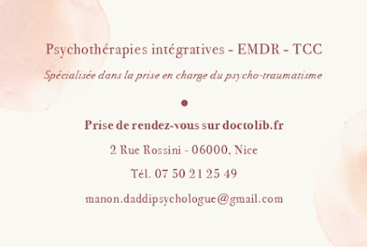 Manon Daddi Psychologue - Psychothérapeute Psychologue à Nice