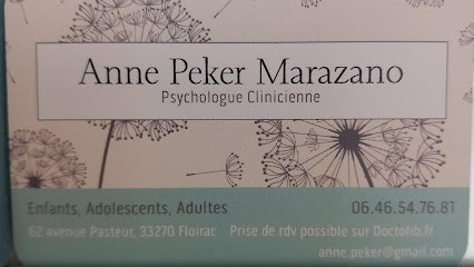 Marazano Peker Anne, Psychologue à Floirac