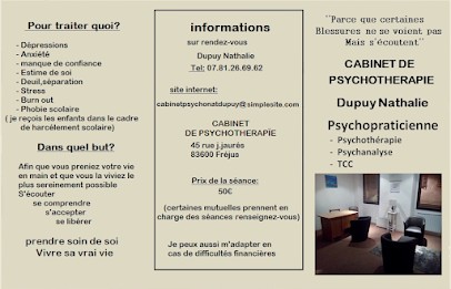 Cabinet de Psychothérapie Nathalie DUPUY, Psychothérapeute à Fréjus