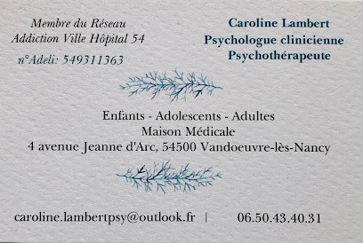 Caroline Lambert - Psychologue Clinicienne Psychothérapeute, Psychologue à Vandoeuvre-lès-Nancy