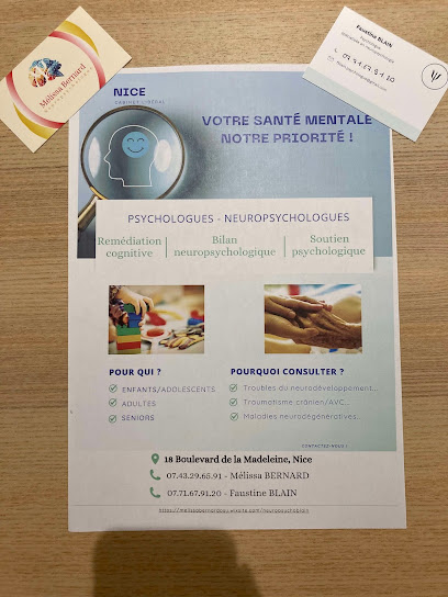 Faustine Blain & Mélissa Bernard - Psychologues/Neuropsychologues Nice Psychologue à Nice
